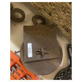 Metal Pulley With Wooden Wheel Vintage