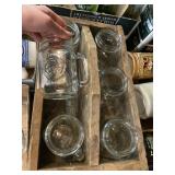 Golden Harvest Drinking Jar Glasses In Wooden