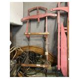 Wooden Sled Base Metal Tracks