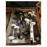 Vintage Porcelain And Glass Door Knobs