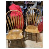 Set Of Two Wooden Chairs