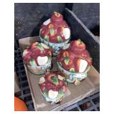 Apple Harvest Bucket Canister Set