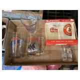 Beer Glasses Budweiser Miller Light