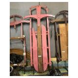 Wooden Sled With Metal Base