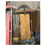 Wooden Sled With Metal Base