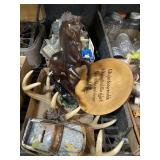 Cabin Decor Horse Figurines Broken Antlers