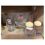 Schultz Beer Glasses And Salt And Pepper Shakers