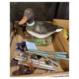 Metal Wind Chimes And Duck Outdoor Decor