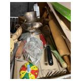 Vintage Kitchen Utensils Potato Masher Wooden