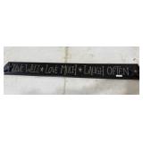 Live Well Love Much Laugh Often Wooden Sign