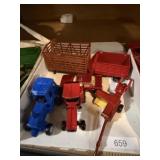 Case International 7130 Tractor And Hay Wagons