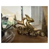 Gold Colored Miniature Dogs Pelican Rocking Horse