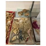Gold Colored Pins Pendants Butterflies Animals