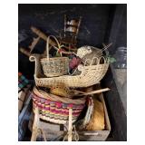 Women Baskets And Sleigh