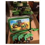 John Deere Plastic Tractor Metal Tin Ertl