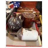 Whiskey Jugs And Stoneware Soup Pot