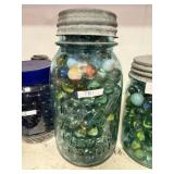 Marbles In Ball Canning Jar
