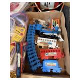 Plastic Smurf Choo-Choo Train With Tracks