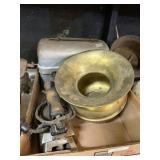 Gold Colored Spittoon Metal Lunchbox Vintage Iron