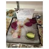 Magenta Bracelet Carved Egg With 14K Strawberry