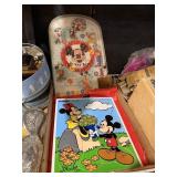 Mickey Mouse Wooden Puzzle And Metal Plinko Toy