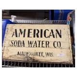 American Soda Water Milwaukee Wisconsin Wooden