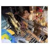 Metal Horse Wall Hanging Decor Brass Figurine