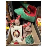Christmas Ornaments Deer Cat House And Ceramic