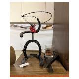 Horseshoe And Railroad Tie Metal Decor Cowboy And