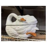 Swan Bird Soup Tureen With Ladle
