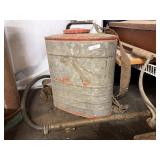 Vintage Metal Canister Sprayer Tank With Brass