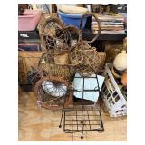 Metal And Wicker Baskets Home Decor