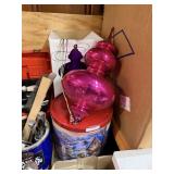Large Christmas Ornament And Tin