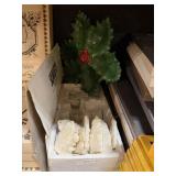 Christmas Decor Nativity Ornaments Holly Platter
