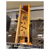 Wooden Wall Shelves One Decorated With Bull And