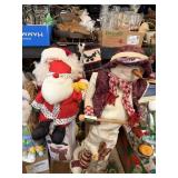 Christmas Decor Statues Santa Snowman