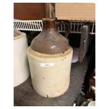 Two Tone Stoneware Jug With Crackhead Base As