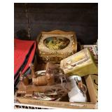 Vintage Bronze Colored Decor And Wooden Steam