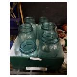 Ball Canning Jars Blue Green Glass