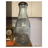 Milk 1890 Large Milk Bottle Glass
