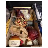 Fall Decor Wagon Mini Lamp Hobnail Shades