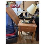 Singer Sewing Machine With Cabinet