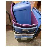Plastic Totes With Some Lids
