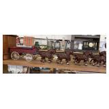 Cast-Iron Horse Drawn Buggy With Eight Horses And