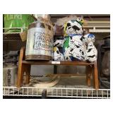Give Thanks Metal Milk And Cow Teddy Bear On