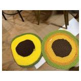 Woven Rugs Or Table Centerpieces Sunflowers