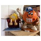 M&M Baseball Figurine And Tv Watching Plastic