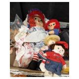 Raggedy Ann Dolls And Campbell Soup Girl Dolls