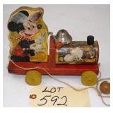Fisher-Price Mickey Mouse Pull Toy Train #485