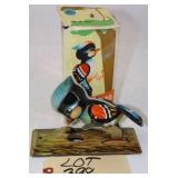Tin Litho Woodpecker Wind-Up Toy with Box